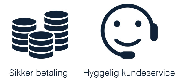 Sikker betaling hyggelig kundeservice